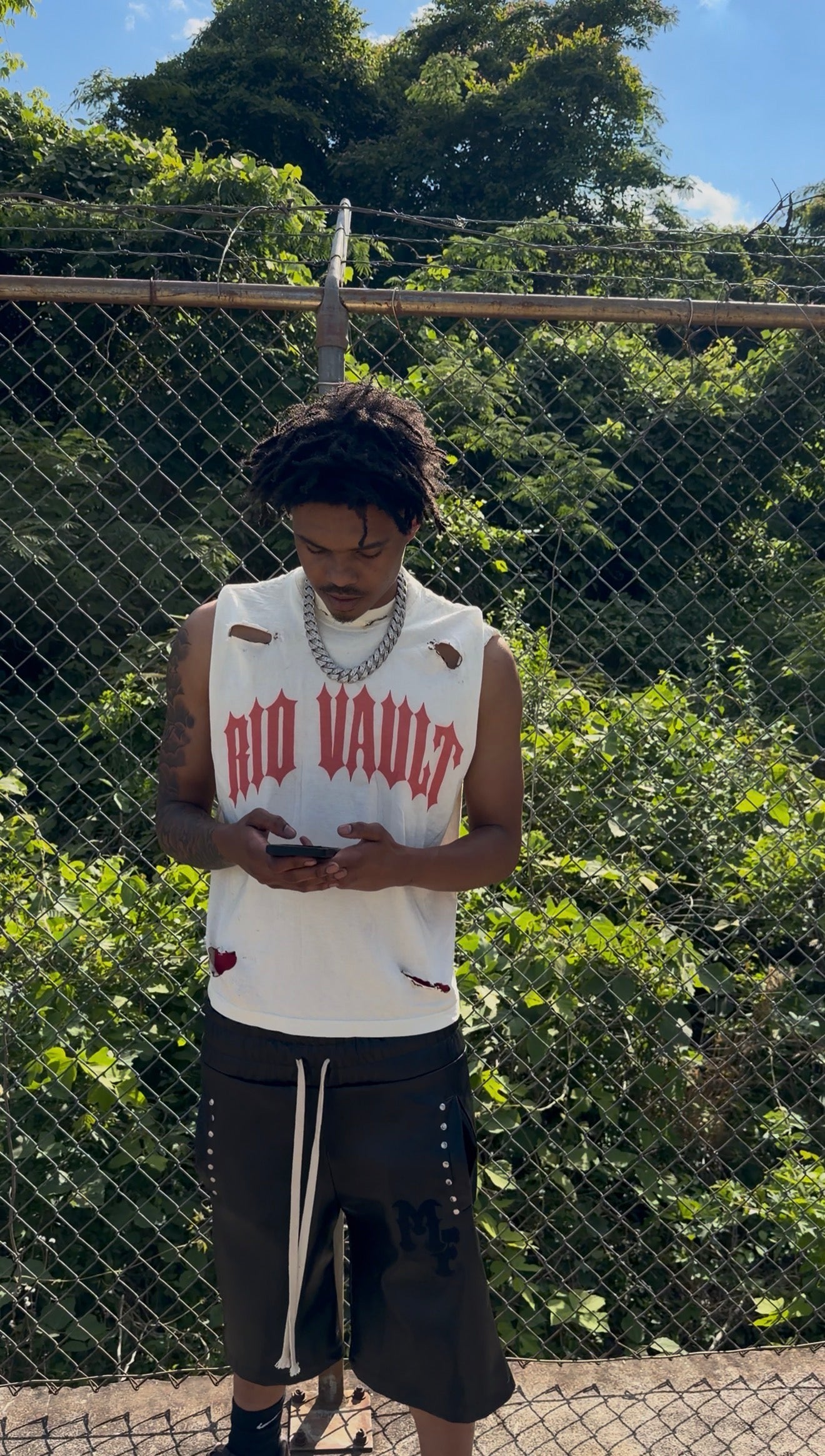 DISTRESSED RIO TEE(SLEEVELESS)