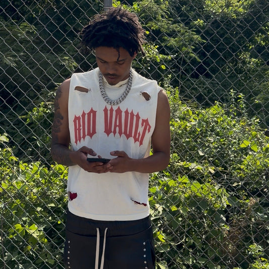 DISTRESSED RIO TEE(SLEEVELESS)
