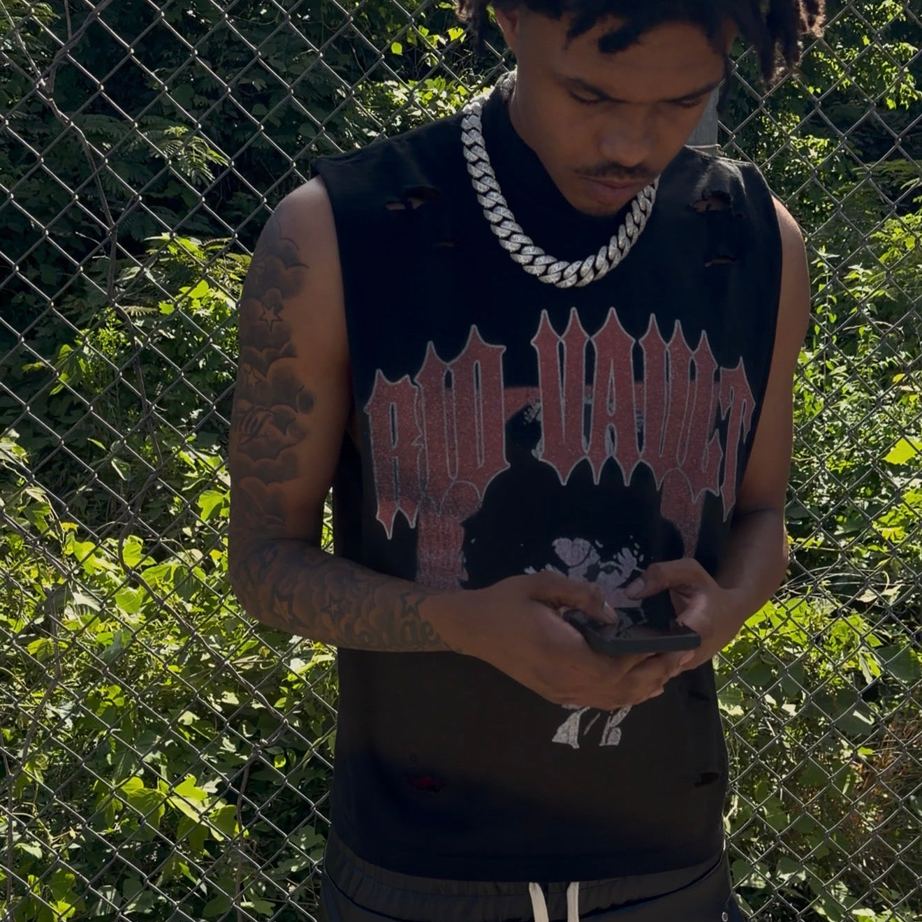 DISTRESSED RIO TEE(SLEEVELESS)