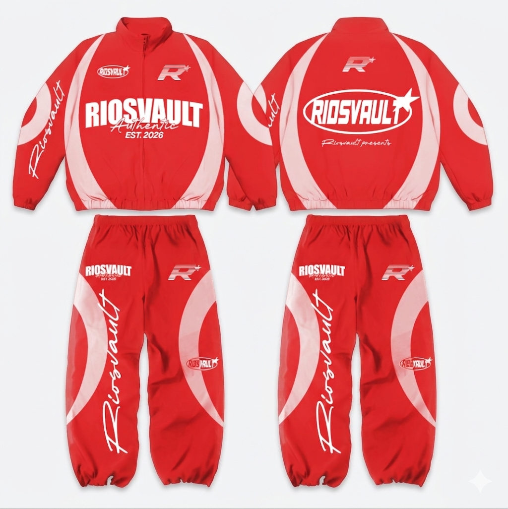 "WHAT THE" WINDBREAKER SETS - RED