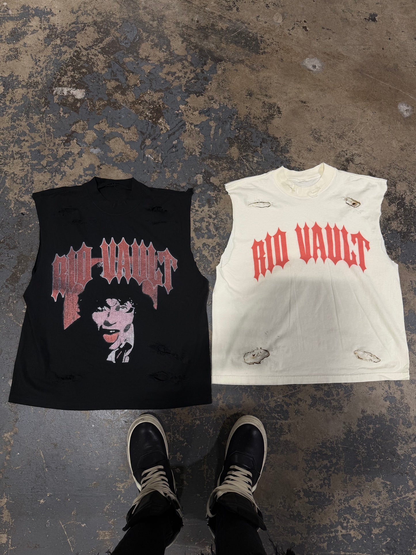 DISTRESSED RIO TEE(SLEEVELESS)