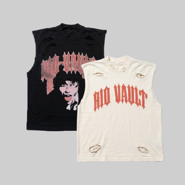 DISTRESSED RIO TEE(SLEEVELESS)